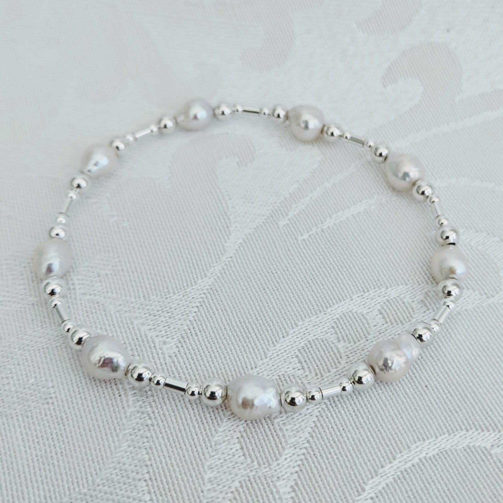 Pearl and silver deals bracelet